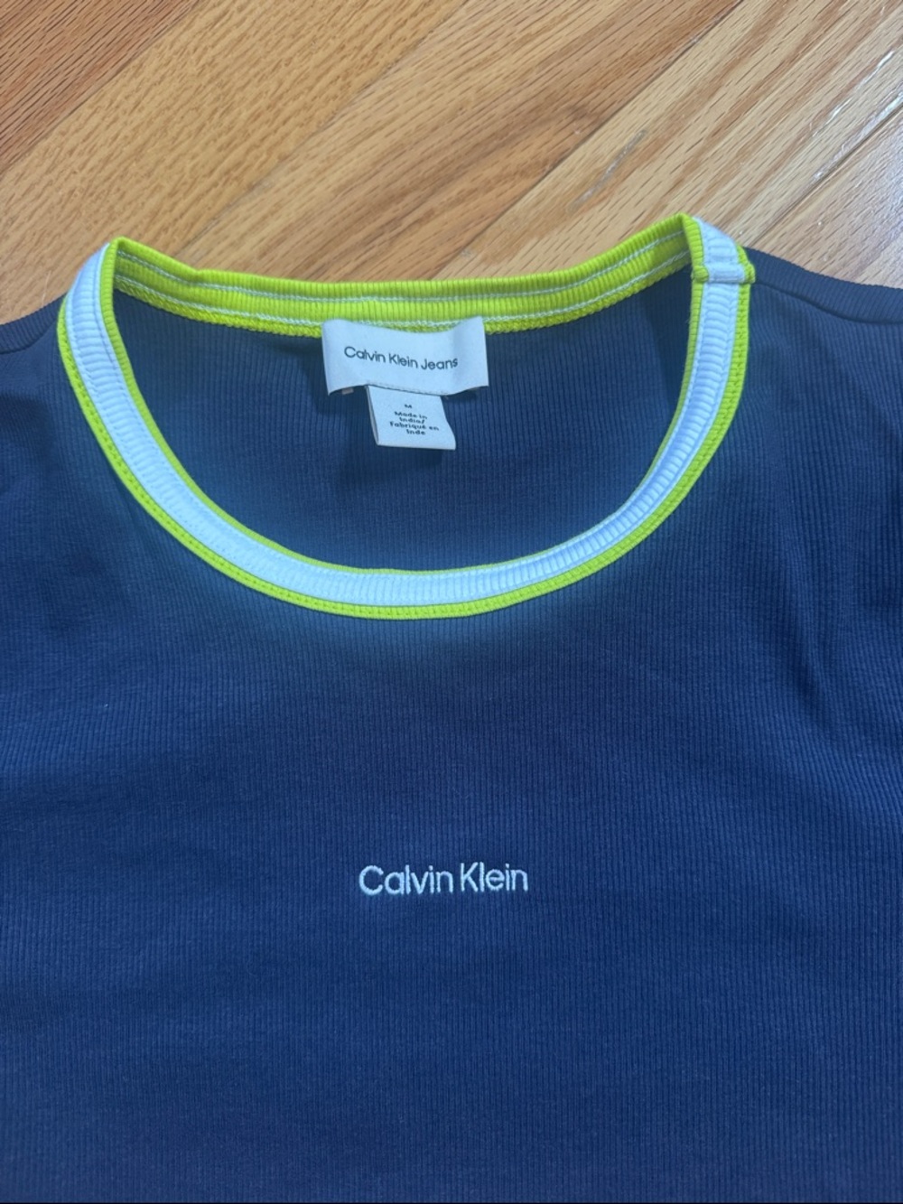 Calvin Klein Ribbed T Shirt - Picture 2 of 4